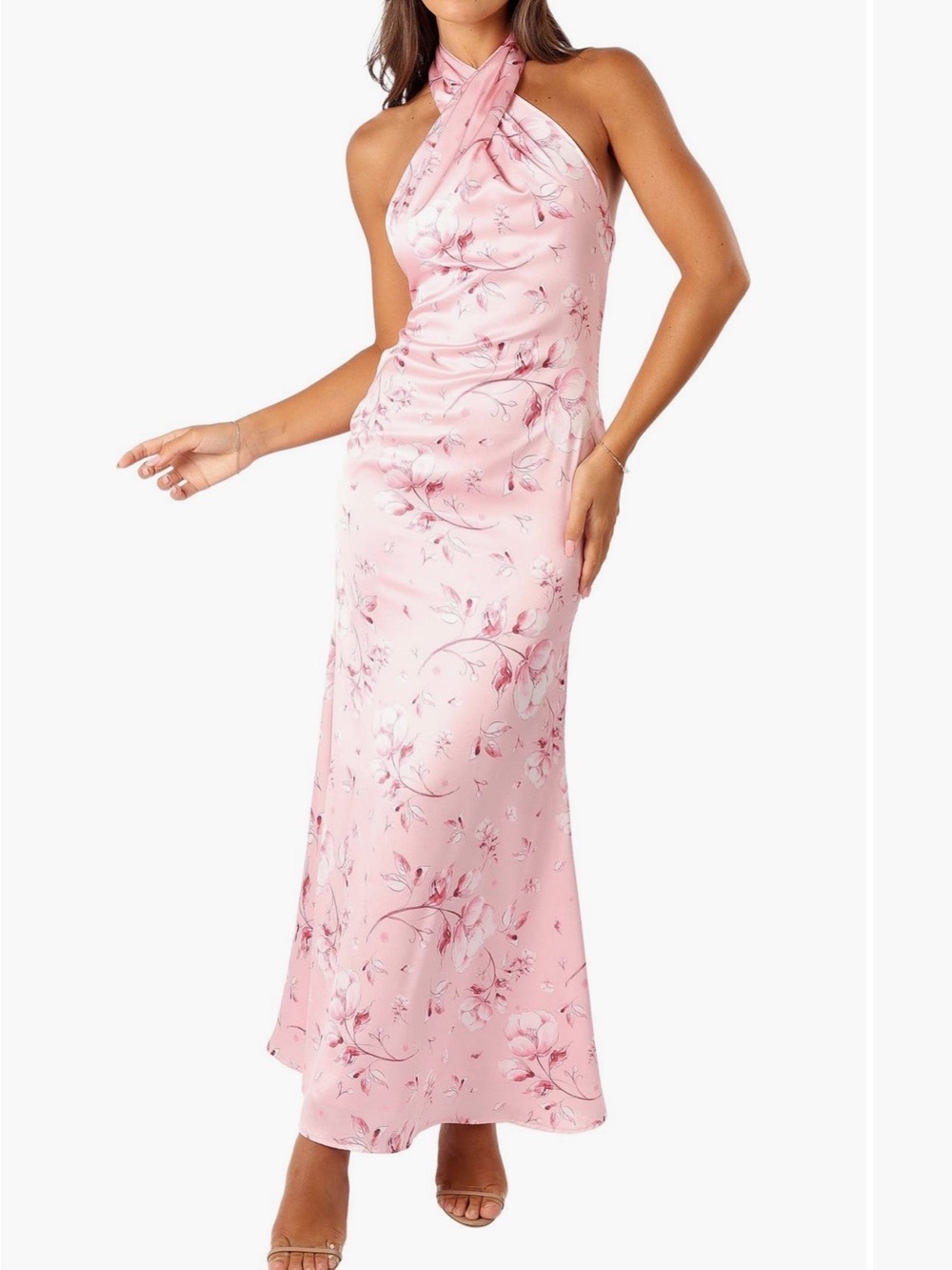 Petal & Pup Mila Floral Halter Maxi Dress